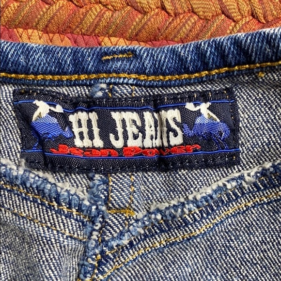 VINTAGE HI JEANS WESTERN COWGIRL STUDDED DENIM MIDI SKIRT - Picture 2 of 5